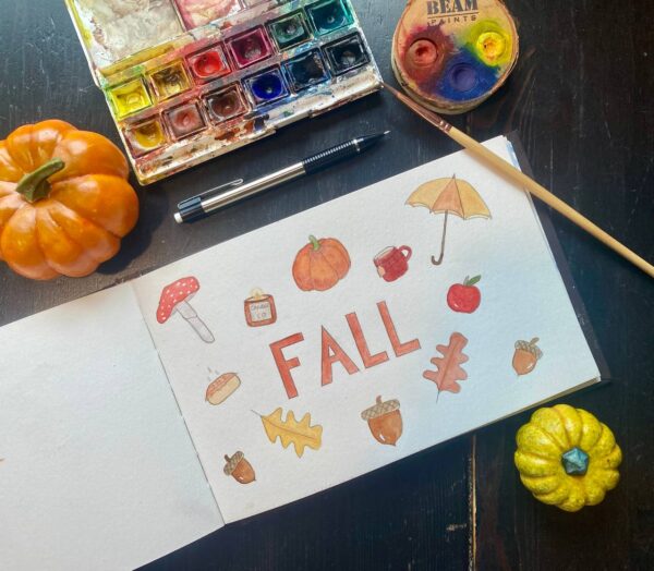 Fall watercolor workshop picture